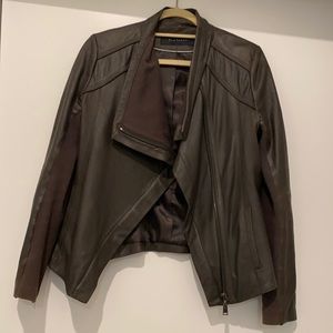 Genuine lambs leather moto jacket